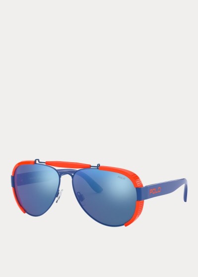 Men's Polo Ralph Lauren Fluorescent Pilot Sunglasses | 364710QPA